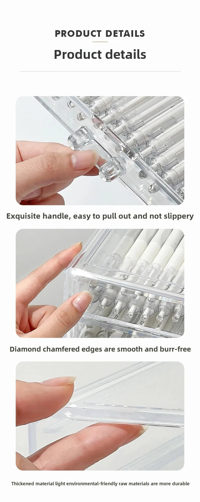 ELMAS Large Capacity Acrylic Cosmetic Storage Box Organizer - Al Masam Stationery LLC