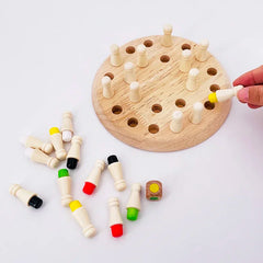 ELMAS Wooden Memory Match Stick Chess Game for Kids