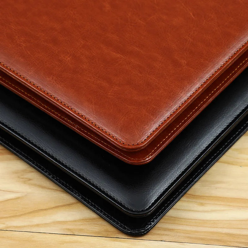 ELMAS Elegant PU Leather A4 Padfolio with Clips - Al Masam Stationery LLC