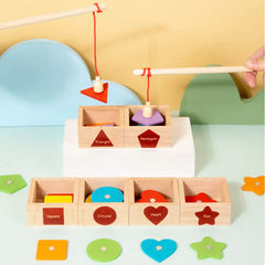 ELMAS Children's Wooden Magnetic Shape Classification Toy