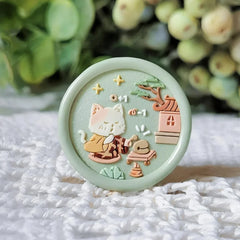 Cute Butterfly Dragonfly Cat Cake Rabbit Fire Seal Stamp Animal Series Relief Brass Head Diy Toy Handmade Invitation Envelope