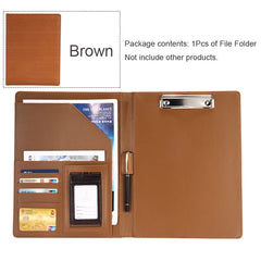 ELMAS Premium A4 PU Leather Clipboard Organizer - Al Masam Stationery LLC