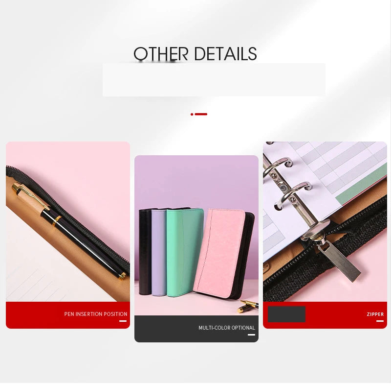 ELMAS Stylish A6 Leather Binder Planner with Calculator - Al Masam Stationery LLC