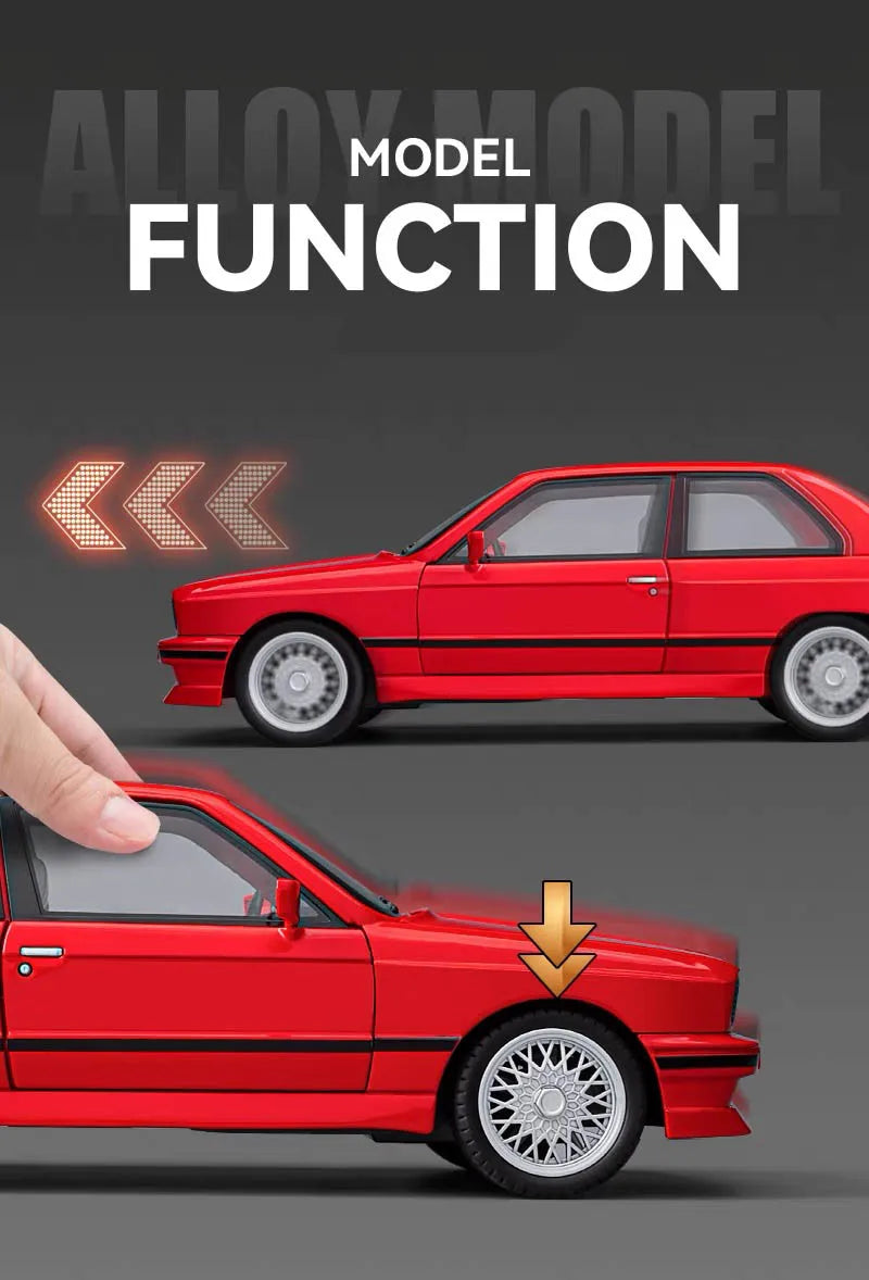 ELMAS 1:24 BMW M3 E30 IM Alloy Diecast Car Model Gift - Al Masam Stationery LLC