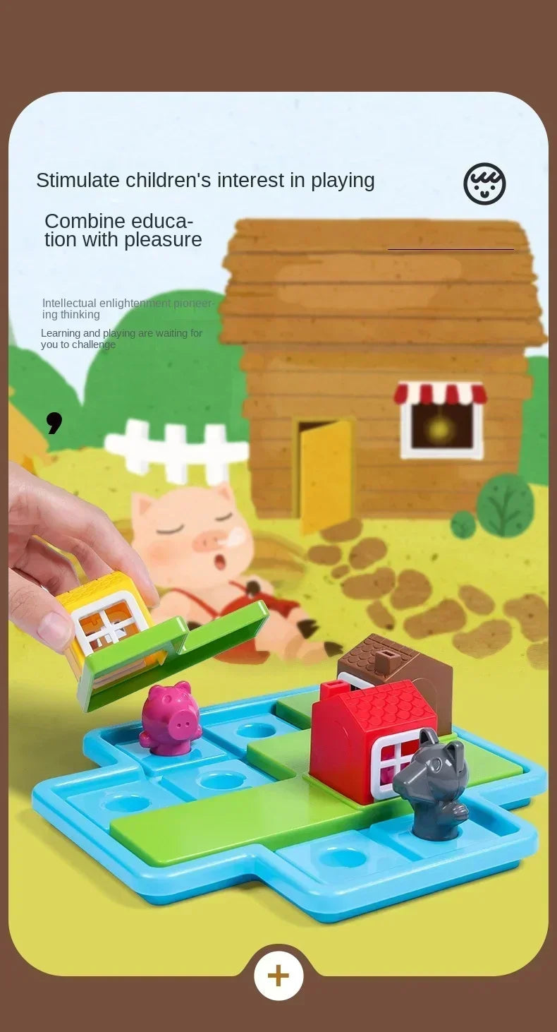 ELMAS Three Little Pigs Smart Hide Seek Game for Kids - Al Masam Stationery LLC