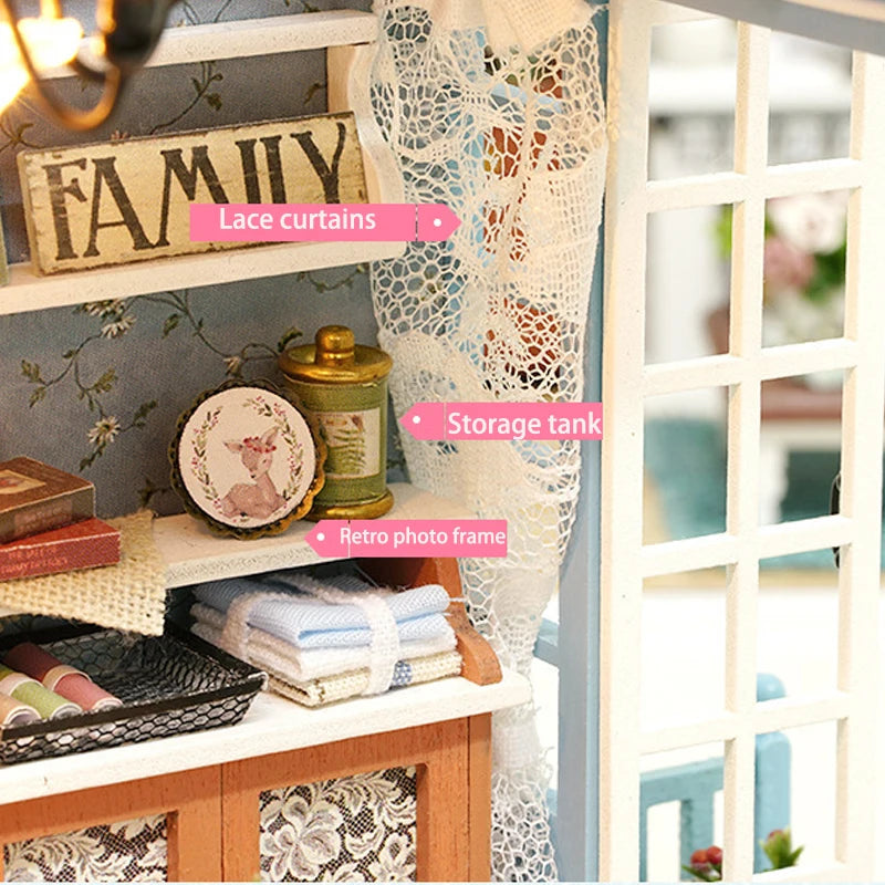 ELMAS Creative Miniature Dollhouse Kit with Furniture - Al Masam Stationery LLC