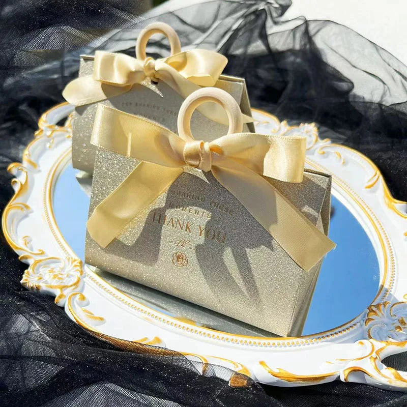 ELMAS Large Triangle Shape Paper Bag Box For Wedding Gifts - Al Masam Stationery LLC