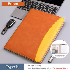 ELMAS Elegant A4 PU Leather Clipboard Folder for Office