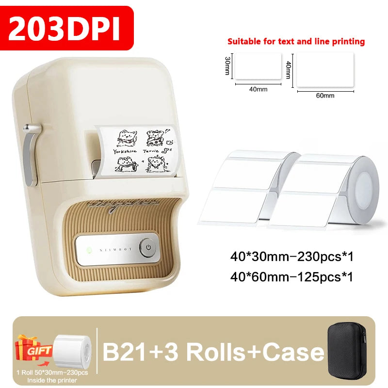 ELMAS Wireless Mini Thermal Label Printer for Home & DIY - Al Masam Stationery LLC