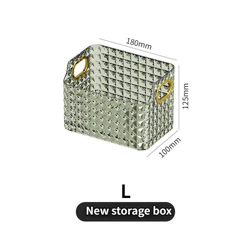 ELMAS Rectangular Desktop Acrylic Makeup Storage Box - Al Masam Stationery LLC