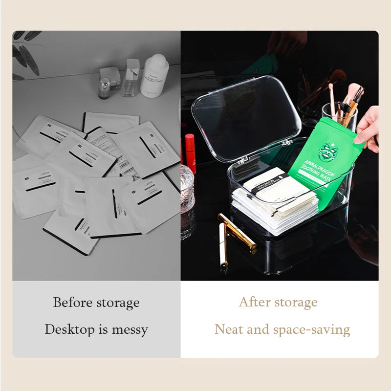 ELMAS Transparent Acrylic Cosmetics Storage Box Organizer - Al Masam Stationery LLC