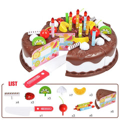 ELMAS Fun 37Pcs DIY Birthday Cake & Fruit Playset