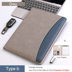 ELMAS Elegant A4 PU Leather Clipboard Folder for Office