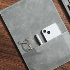 ELMAS Premium Leather A4 Clipboard Folder with Logo