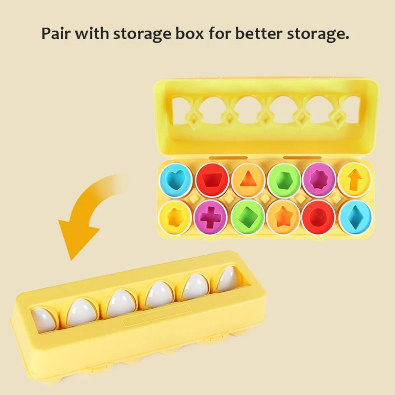 ELMAS Kids Shape Matching Smart Eggs Educational Toy - Al Masam Stationery LLC