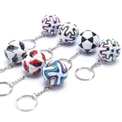 ELMAS Trendy Leather Football Keychain for Sports Lovers