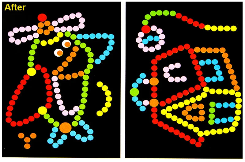 ELMAS 4 Sets Child Sticker Dot Mosaic Puzzle Games - Al Masam Stationery LLC