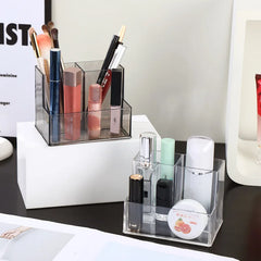 ELMAS Transparent Acrylic 3-5 Grid Makeup Organizer Box - Al Masam Stationery LLC