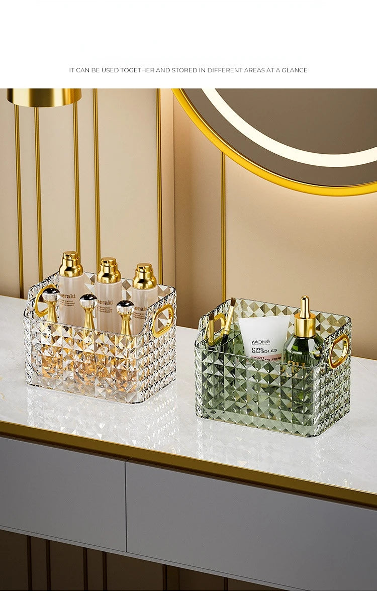 ELMAS Rectangular Desktop Acrylic Makeup Storage Box - Al Masam Stationery LLC