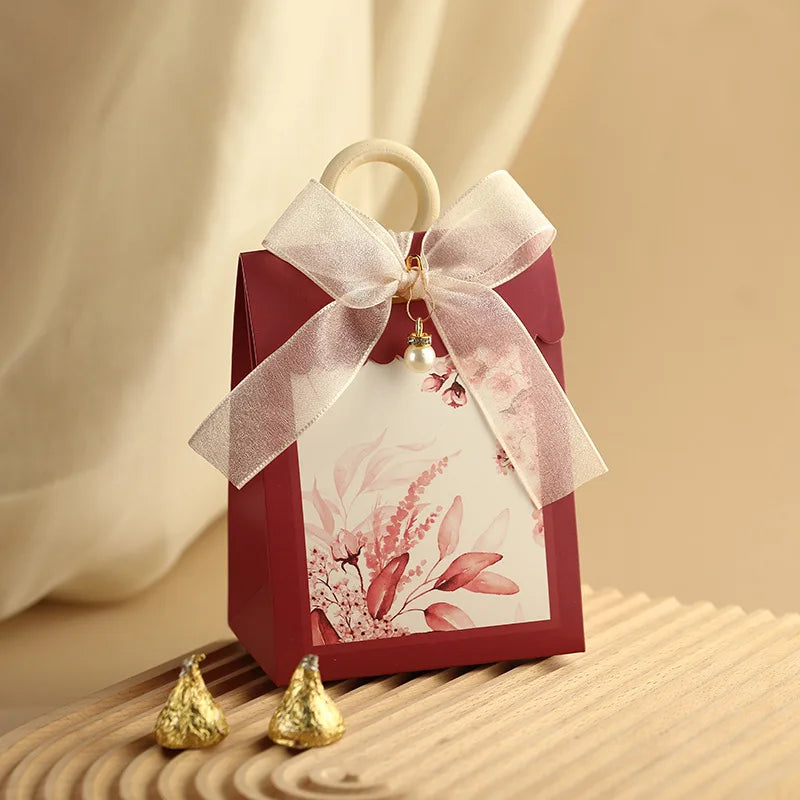 ELMAS Elegant 10/20/50Pcs Paper Gift Boxes With Ribbons - Al Masam Stationery LLC