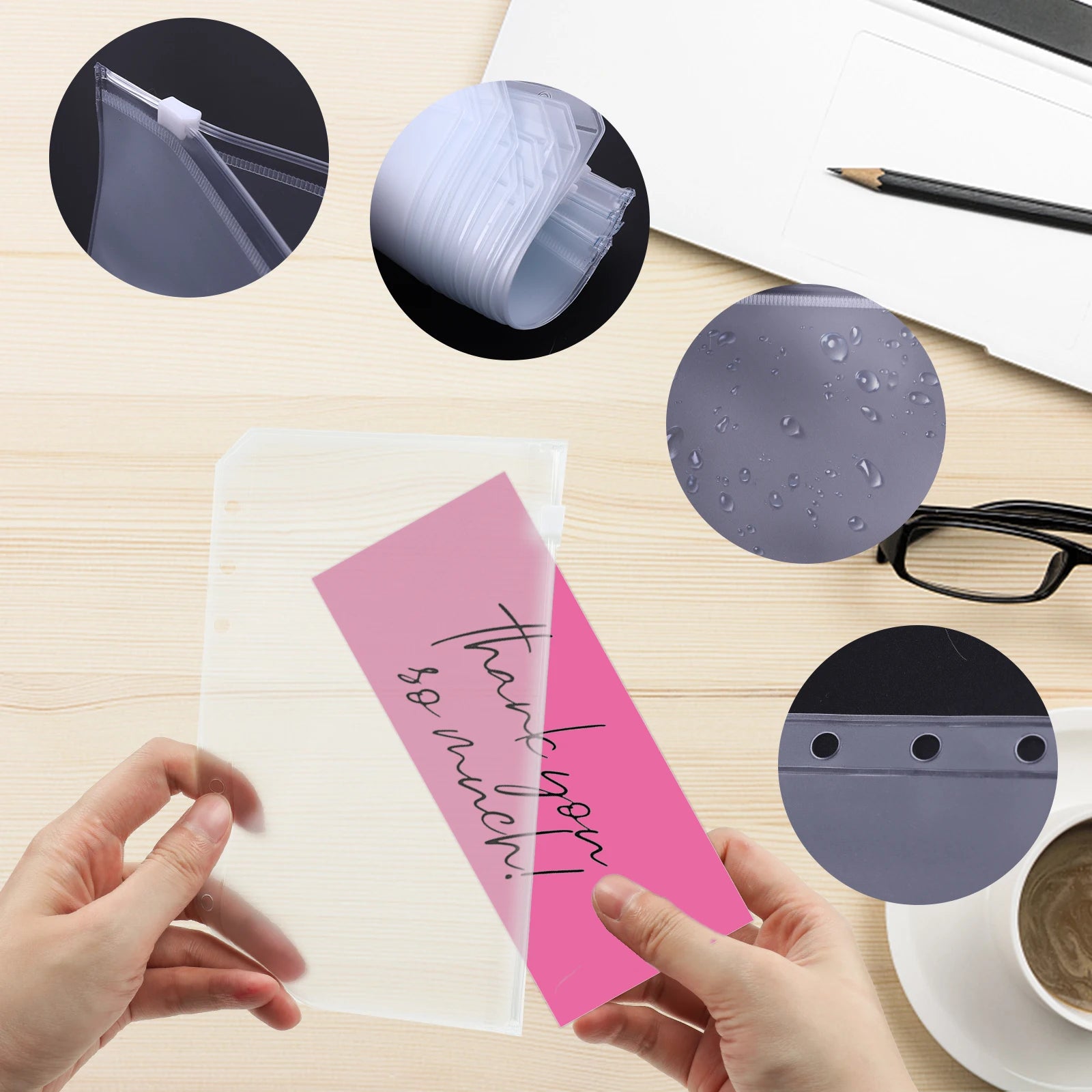 ELMAS 62pcs/set A6 Leather Ring Binder Notebook Organizer - Al Masam Stationery LLC