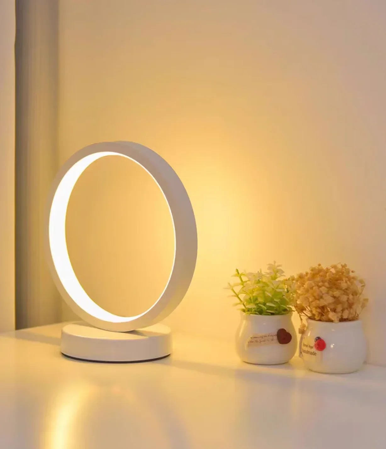 ELMAS 20CM LED Dimmable Circular Ring Table Lamp - Al Masam Stationery LLC