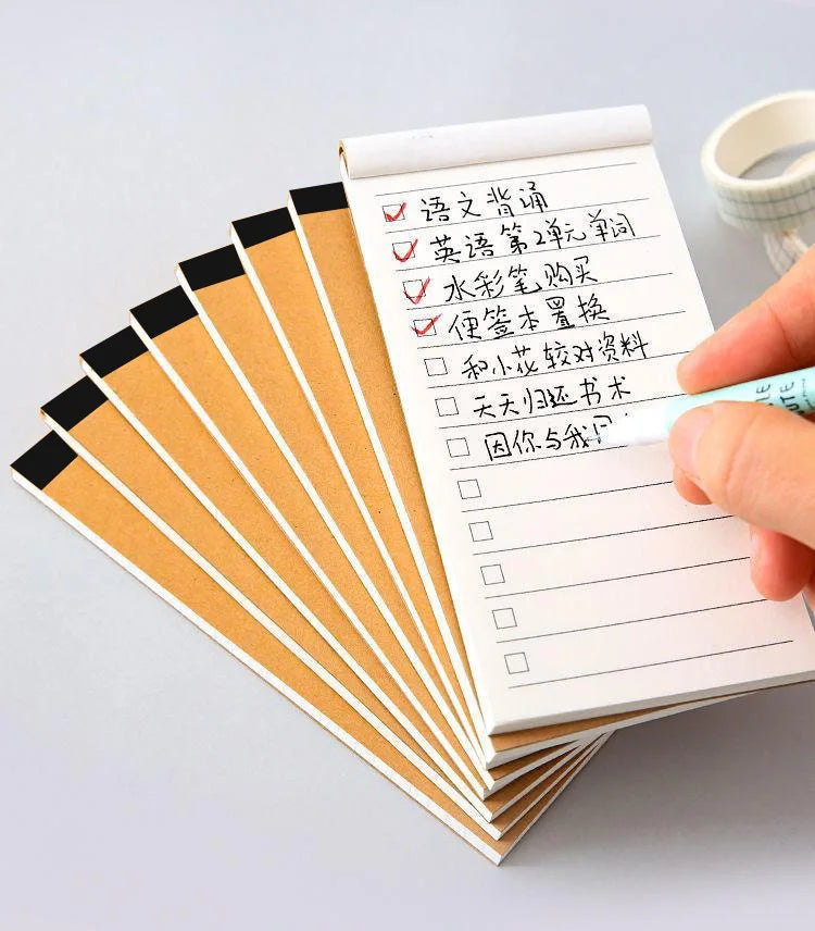 ELMAS Creative Kraft Paper 3PCs Tearable Notepad - Al Masam Stationery LLC