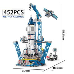 ELMAS Manned Rocket Building Blocks with Astronaut Figure