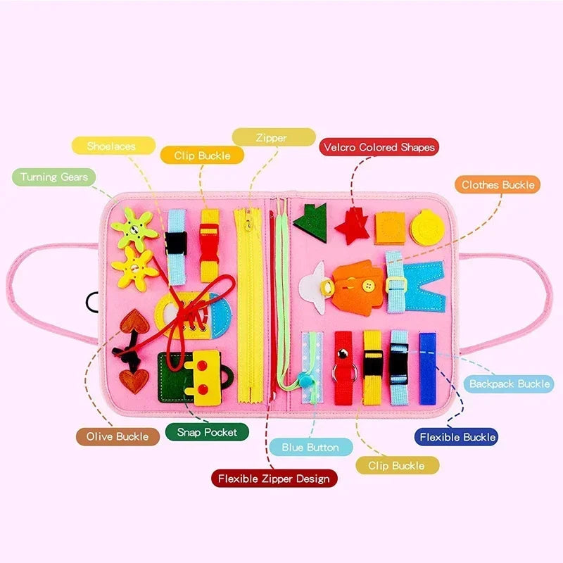 ELMAS: Montessori Kids Travel Toy Felt Activity Book - Al Masam Stationery LLC