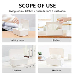 ELMAS Elegant Dustproof Wet Tissue Holder for Home & Car