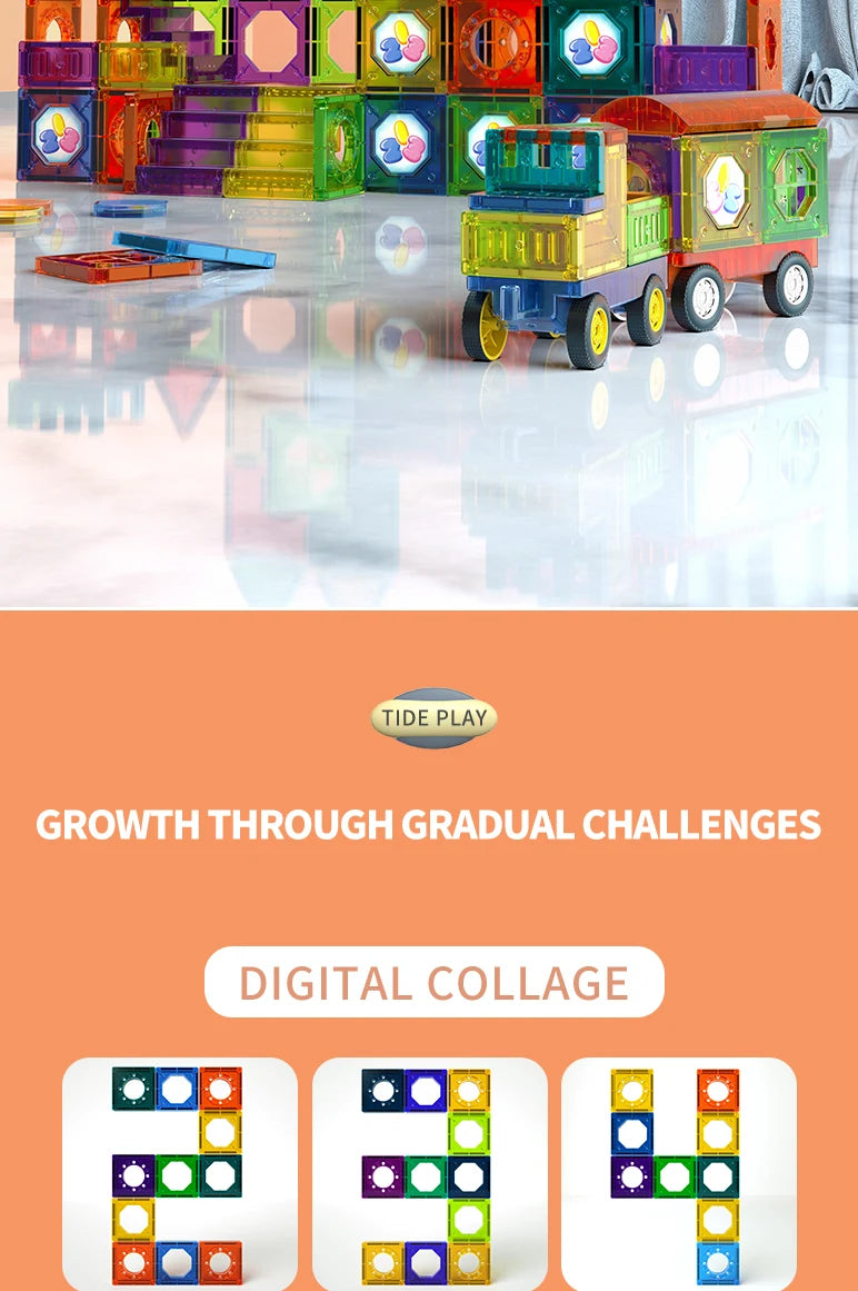 ELMAS Creative Magnetic Building Tiles for Kids - Al Masam Stationery LLC