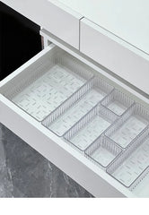 ELMAS 4/7PCS Acrylic Desk Drawer Organizers Set Clear - Al Masam Stationery LLC