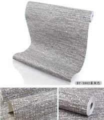 ELMAS Japanese Linen Solid Gray Wallpaper for Living Room - Al Masam Stationery LLC