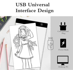 ELMAS Led Drawing Copy Pad Dimmable Animation Toy - Al Masam Stationery LLC