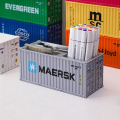 ELMAS Mini Shipping Container Desk Organizer - Unique Decor