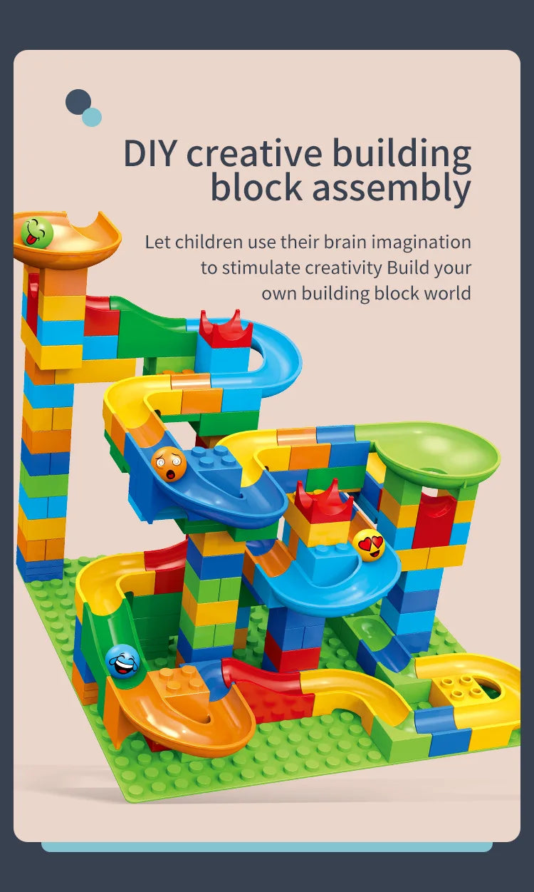 ELMAS Creative Marble Run Building Blocks Set - Al Masam Stationery LLC