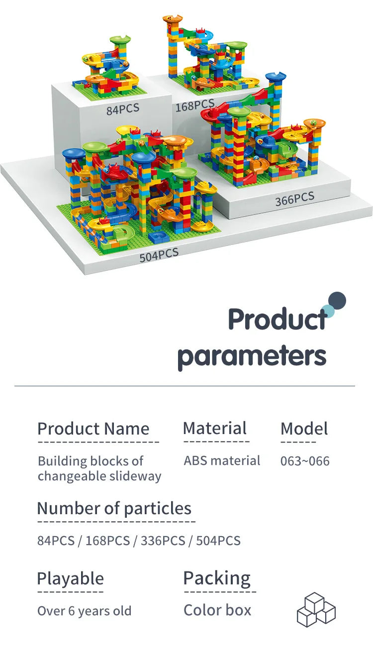 ELMAS Creative Marble Run Building Blocks Set - Al Masam Stationery LLC