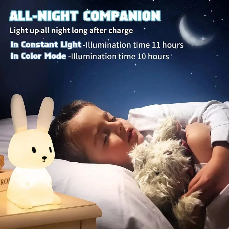 ELMAS Cute Rabbit Touch Sensor LED Night Light for Kids - Al Masam Stationery LLC