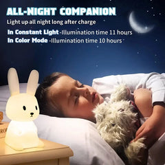 ELMAS Cute Rabbit Touch Sensor LED Night Light for Kids