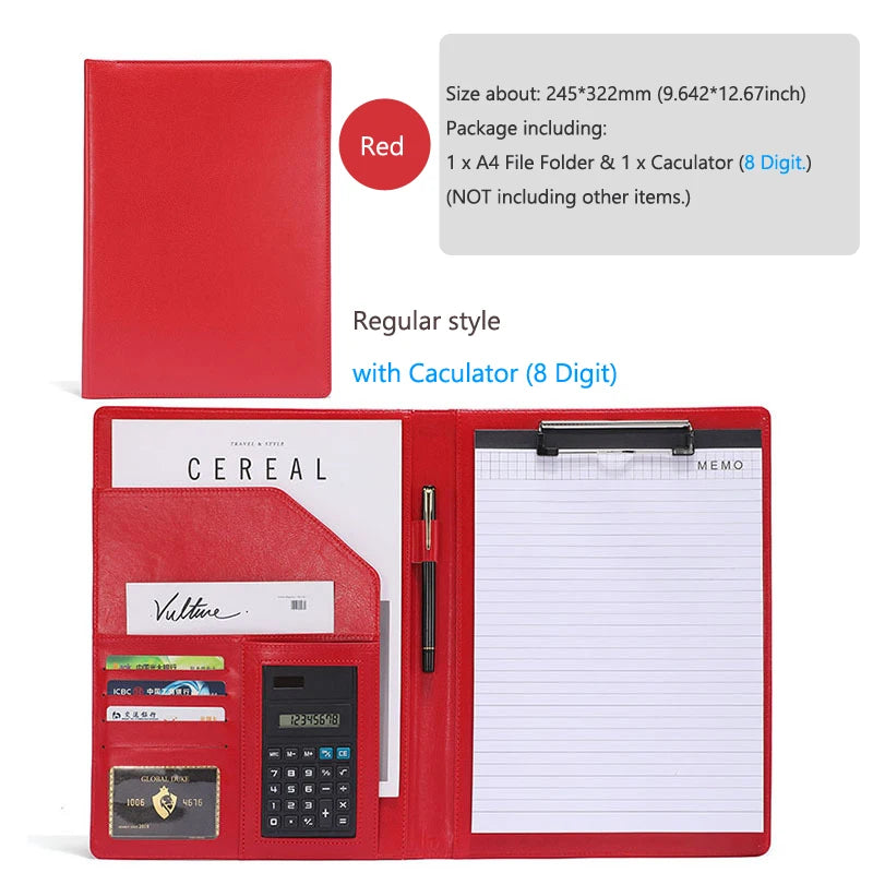 ELMAS Professional PU Leather Portfolio Organizer - Al Masam Stationery LLC