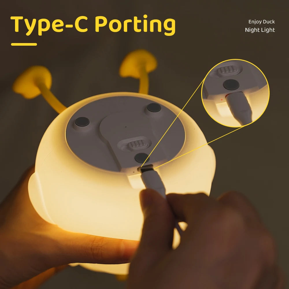 ELMAS Adorable Duck Kids Night Light with Timer & USB - Al Masam Stationery LLC