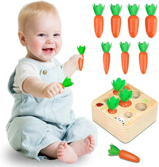 ELMAS Montessori Shape Sorter Carrot Harvest Game Toys