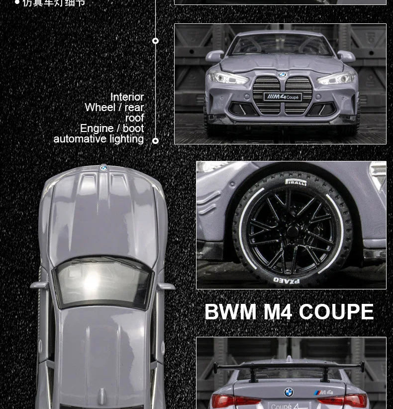ELMAS 1:32 BMW M4 Coupe Sports Car Diecast Model Gift - Al Masam Stationery LLC