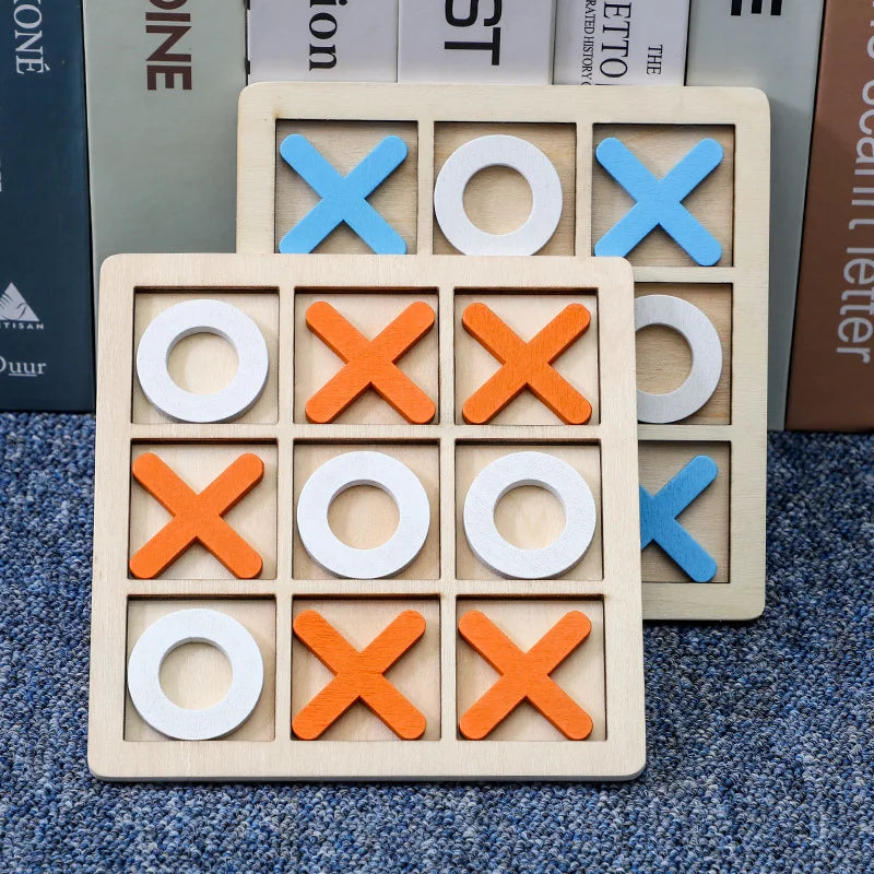 ELMAS Family Fun Wooden Tic Tac Toe Game Board - Al Masam Stationery LLC