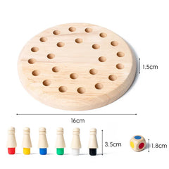 ELMAS Wooden Memory Match Stick Chess Game for Kids