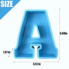 ELMAS Customizable 6-Inch Alphabet Epoxy Resin Mold