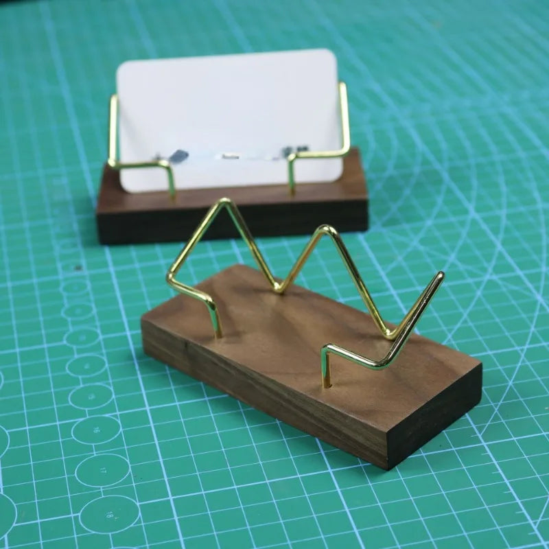 ELMAS Wooden Business Card Box Desk Organizer Office Decor - Al Masam Stationery LLC