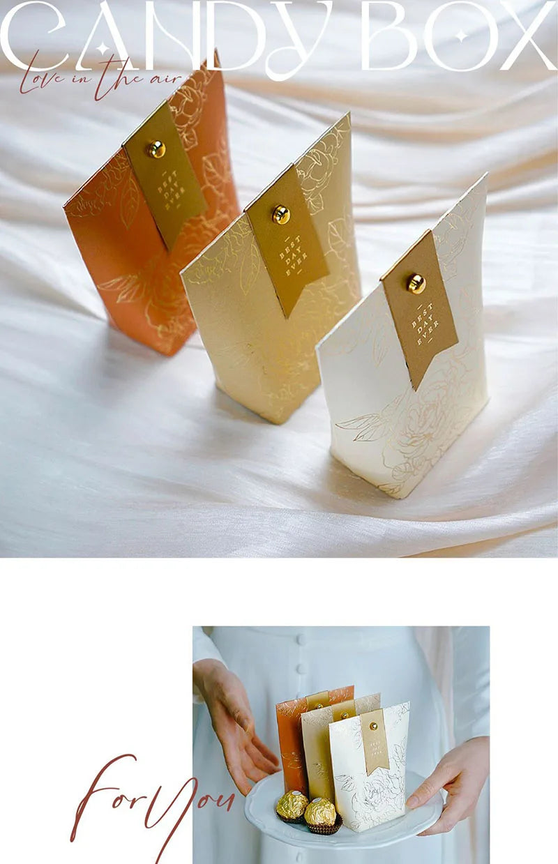 ELMAS Upscale Gilded Wedding Favor Candy Box For Guests - Al Masam Stationery LLC