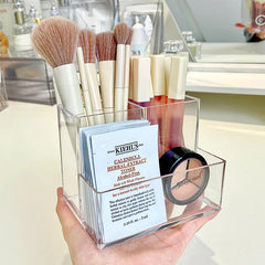 ELMAS Transparent Acrylic 3-5 Grid Makeup Organizer Box - Al Masam Stationery LLC