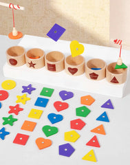 ELMAS Children's Wooden Magnetic Shape Classification Toy